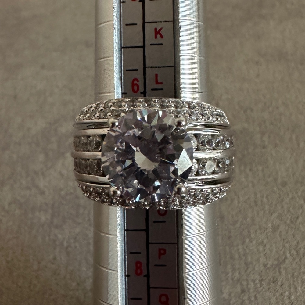 JCL 925 Sterling silver & CZ Wedding Ring Set - Picture 11 of 12